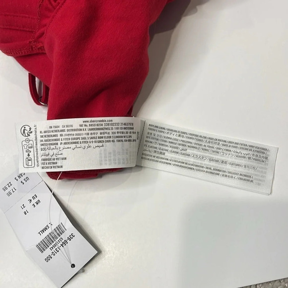 Hollister Red crop corset tank top Women juniors extra small XS ruched boning - Picture 12 of 13